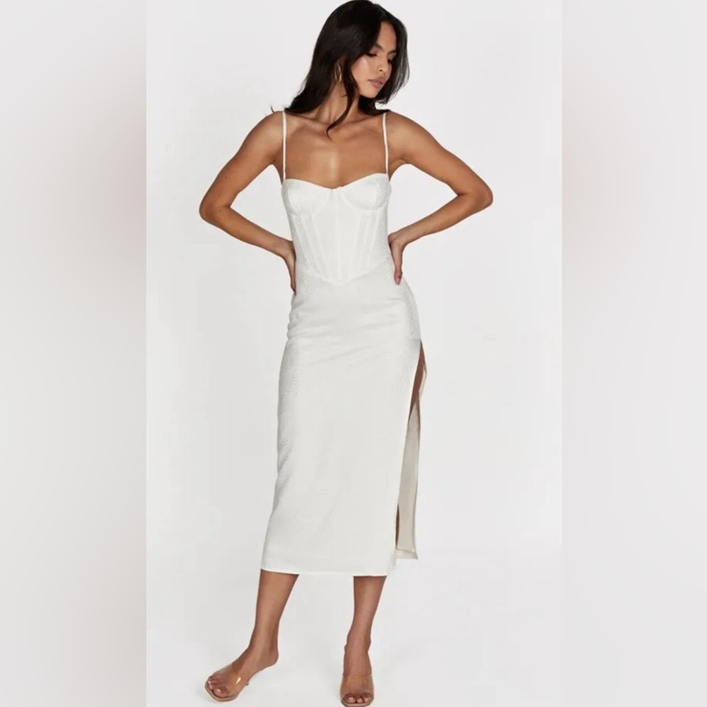 Corset midi dress- Size: XS Color: Ivory